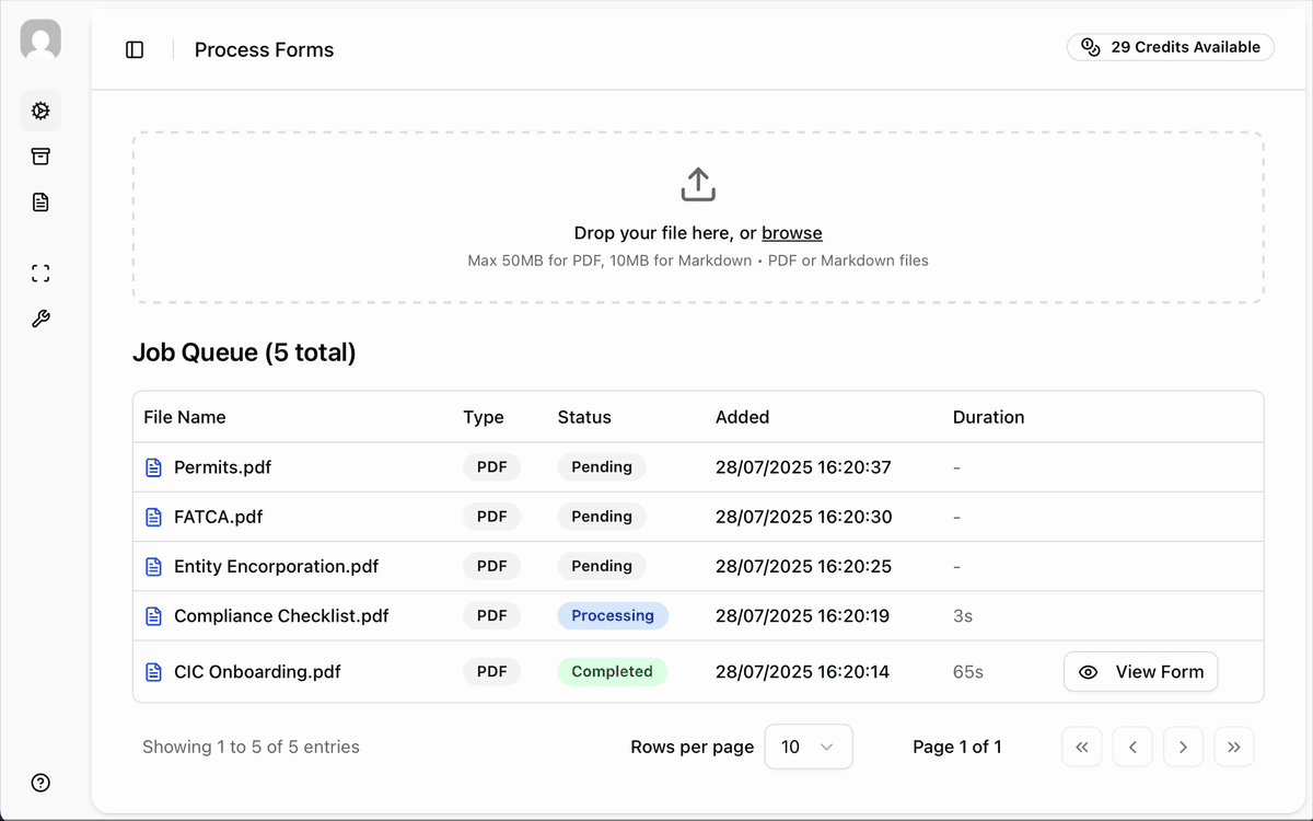 AI-Powered Digitization - Before and after comparison showing paper form conversion to digital interface